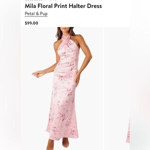 Petal & Pup One Shoulder Pink Floral Dress